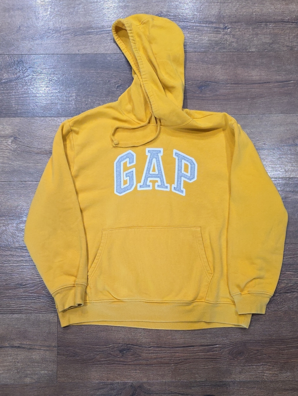 GAP Men's Mustard Yellow Pullover Hoodie